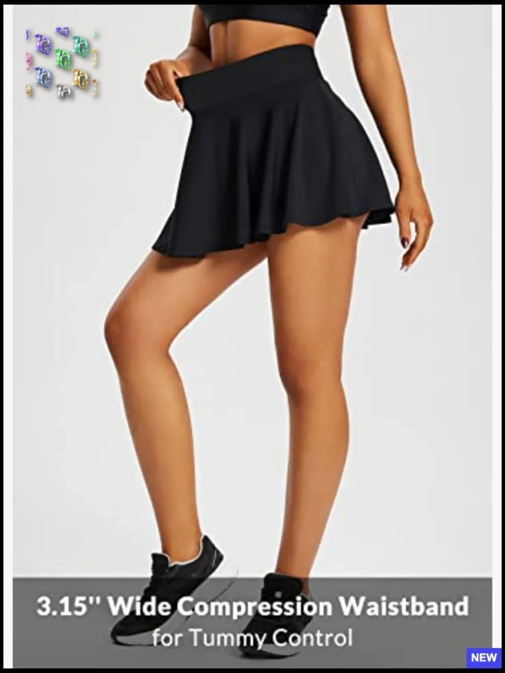 High Waisted Pleated Tennis Skirt with Pockets Tummy Control Golf Skort Athletic